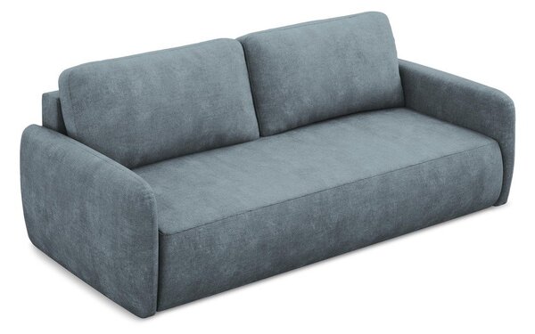 Prljavo plava sklopiva/s prostorom za pohranu sofa od šenila 218 cm Lilo – Makamii