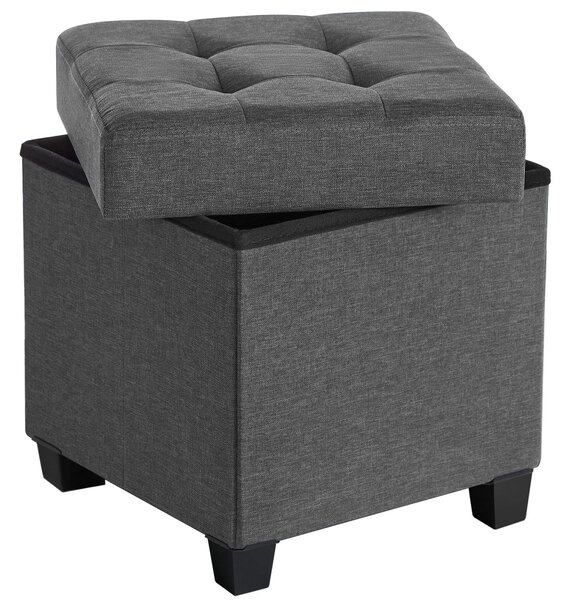 Sklopivi tabure s prostorom za odlaganje OSCAR 38x38 cm, sivi