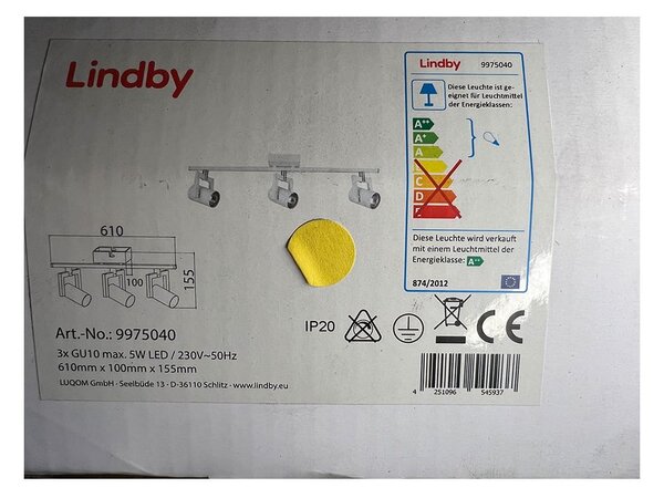 Lindby - Reflektorska svjetiljka 3xGU10/5W/230V