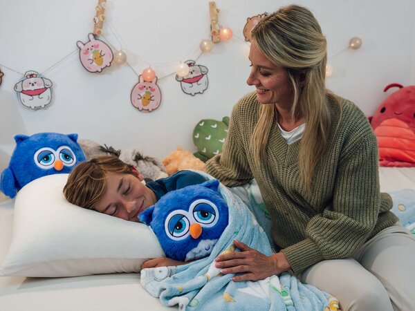 Emotivna sovica Warm Hug Dormeo plava Pospanko