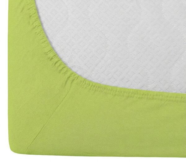 Jersey plahta BASIC svijetlo zelena 90 x 200 cm