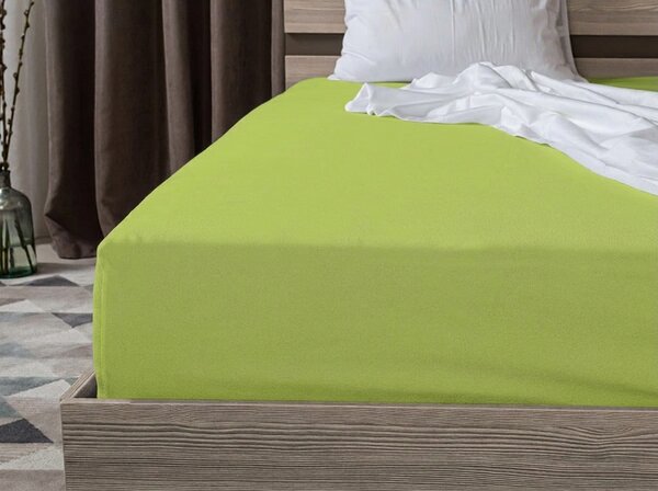 Jersey plahta BASIC svijetlo zelena 90 x 200 cm