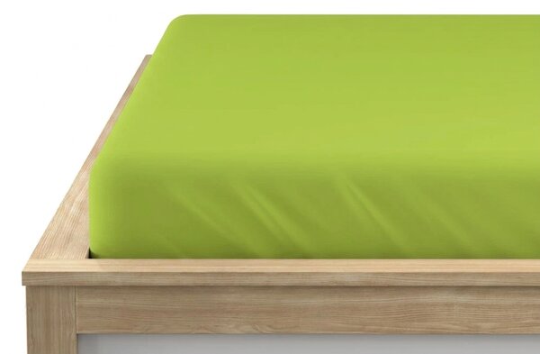 Jersey plahta BASIC svijetlo zelena 90 x 200 cm