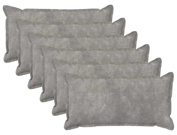 Presvlaka za jastuk 6 pcs HOUTEN Svjetlosiva 40 x 70 cm - Svjetlosiva 40 x 70 cm 6