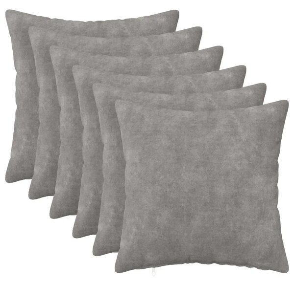 Presvlaka za jastuk 6 pcs HEERLEN Svjetlosiva 30 x 30 cm - Svjetlosiva 30 x 30 cm 6