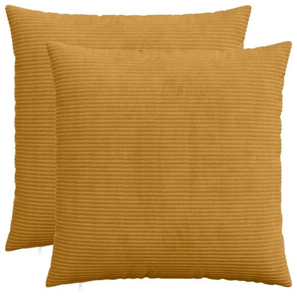 Presvlaka za jastuk 2 pcs HEERLEN Žuta 65 x 65 cm Kord - Žuta 65 x 65 cm 2
