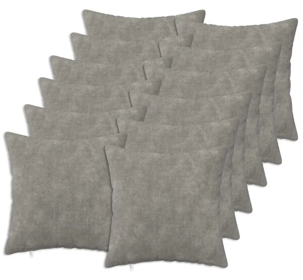 Presvlaka za jastuk 12 pcs HEERLEN Svjetlosiva 40 x 40 cm - Svjetlosiva 40 x 40 cm 12