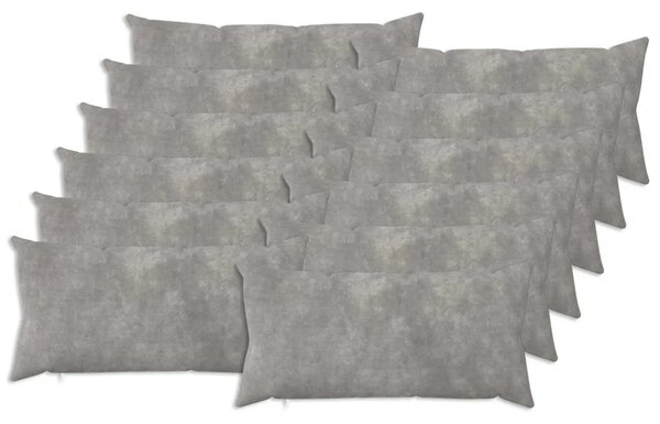 Presvlaka za jastuk 12 pcs HEERLEN Svjetlosiva 40 x 80 cm - Svjetlosiva 40 x 80 cm 12