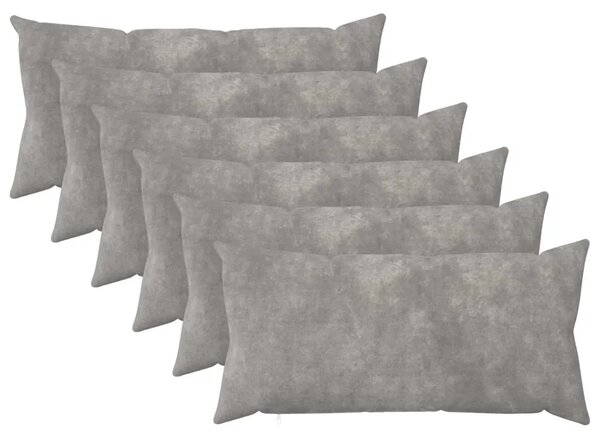 Presvlaka za jastuk 6 pcs HEERLEN Svjetlosiva 40 x 70 cm - Svjetlosiva 40 x 70 cm 6