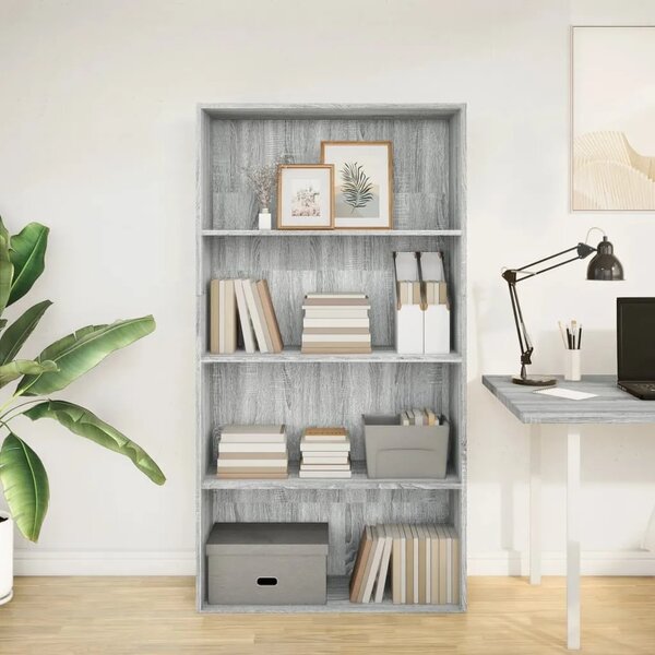 Regal za knjige boja hrasta 80x30x152 cm konstruirano drvo - Sivi hrast sonoma 152 cm 80 cm