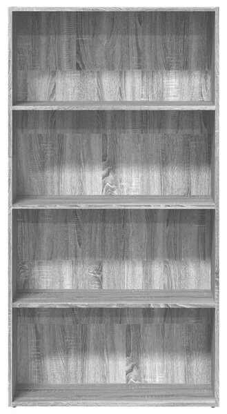 Regal za knjige boja hrasta 80x30x152 cm konstruirano drvo - Sivi hrast sonoma 152 cm 80 cm