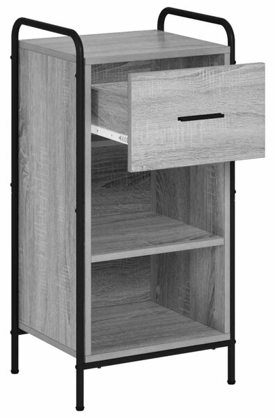 Kreveta Siva Sonoma 97 x 33 x 81 cm Konstruirano drvo - Siva Sonoma s 2 police 73 x 33 x 81 cm