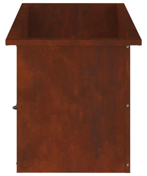 Vrtna posuda za sadnju s LED svjetlom Rđa 40 x 60 x 40 cm - Otporni čelik 40 x 60 x 40 cm 1
