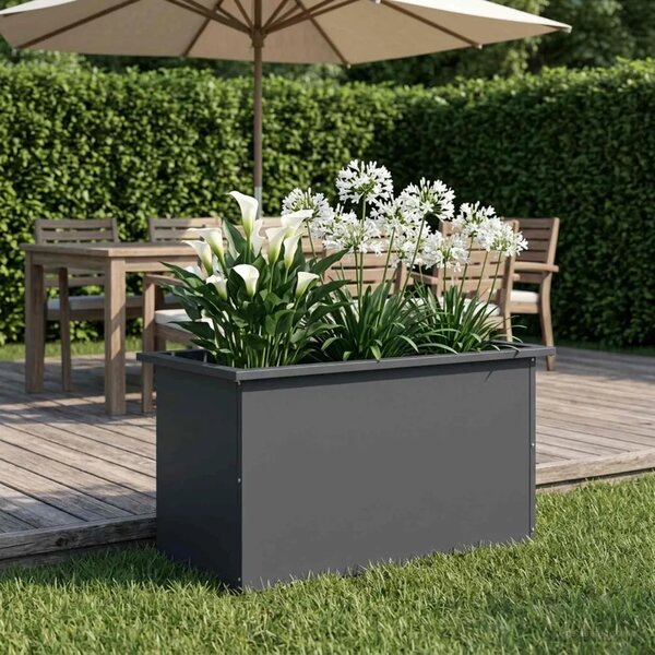 Vrtna posuda za sadnju s LED svjetlom Antracit 40 x 80 x 40 cm - Antracit 40 x 80 x 40 cm 1