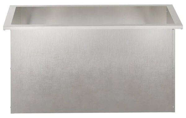 Vrtna posuda za sadnju s LED svjetlom Srebrna 40 x 80 x 40 cm - Nehrđajući čelik 40 x 80 x 40 cm 1