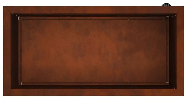 Vrtna posuda za sadnju s LED svjetlom Rđa 40 x 80 x 40 cm - Otporni čelik 40 x 80 x 40 cm 1