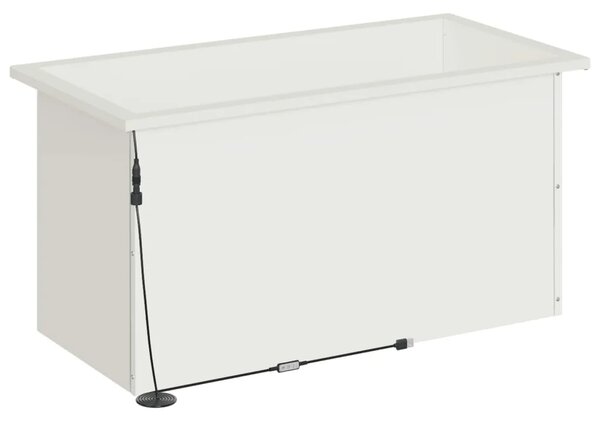 Vrtna posuda za sadnju s LED svjetlom 2 kom. Bijela - Bijela 40 x 80 x 40 cm 2