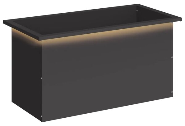 Vrtna posuda za sadnju s LED svjetlom Crna 40 x 80 x 40 cm - Crna 40 x 80 x 40 cm 1
