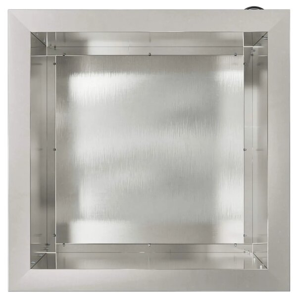Vrtna posuda za sadnju s LED svjetlom Srebrna 40 x 40 x 40 cm - Nehrđajući čelik 40 x 40 x 40 cm 1