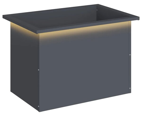Vrtna posuda za sadnju s LED svjetlom Antracit 40 x 60 x 40 cm - Antracit 40 x 60 x 40 cm 1