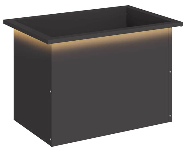 Vrtna posuda za sadnju s LED svjetlom Crna 40 x 60 x 40 cm - Crna 40 x 60 x 40 cm 1