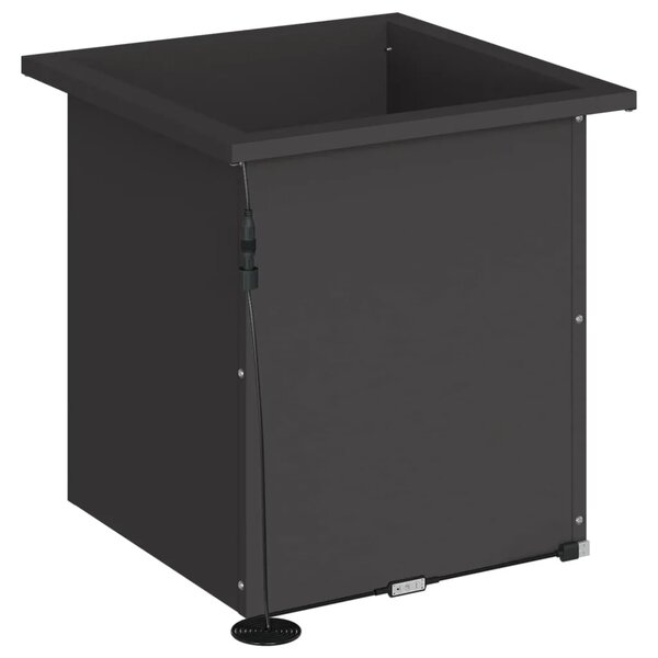 Vrtna posuda za sadnju s LED svjetlom 2 kom. Crna - Crna 40 x 40 x 40 cm 2