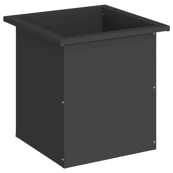 Vrtna posuda za sadnju s LED svjetlom Crna 40 x 40 x 40 cm - Crna 40 x 40 x 40 cm 1