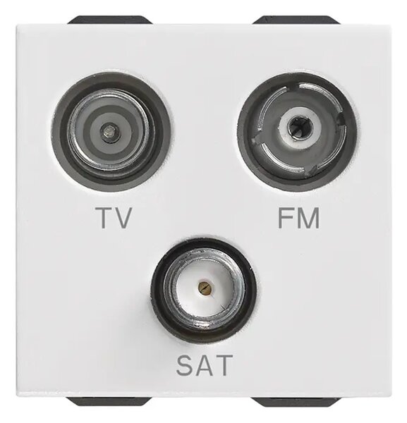 VIMAR NEVE UP PRIKLJUČ.TV-FM-SAT 3 IZLAZA 2MJ TV/SAT BIJELI VI09303