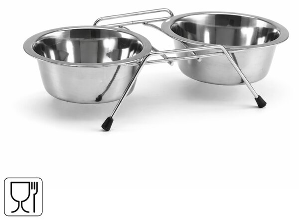 Posuda od nehrđajućeg čelika za pse/mačke DUO PETZ Ø 13 cm