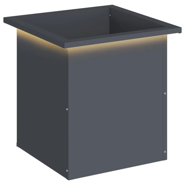 Vrtna posuda za sadnju s LED svjetlom Antracit 40 x 40 x 40 cm - Antracit 40 x 40 x 40 cm 1