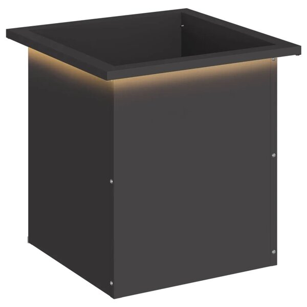 Vrtna posuda za sadnju s LED svjetlom Crna 40 x 40 x 40 cm - Crna 40 x 40 x 40 cm 1