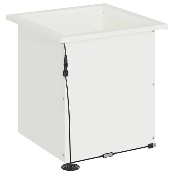 Vrtna posuda za sadnju s LED svjetlom 2 kom. Bijela - Bijela 40 x 40 x 40 cm 2