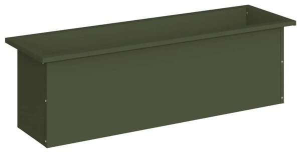 Vrtna posuda za sadnju s LED svjetlom Maslinastozelena - Maslinastozelena 30 x 100 x 30 cm 1