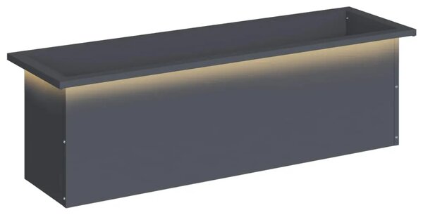 Vrtna posuda za sadnju s LED svjetlom Antracit 30 x 100 x 30 cm - Antracit 30 x 100 x 30 cm 1