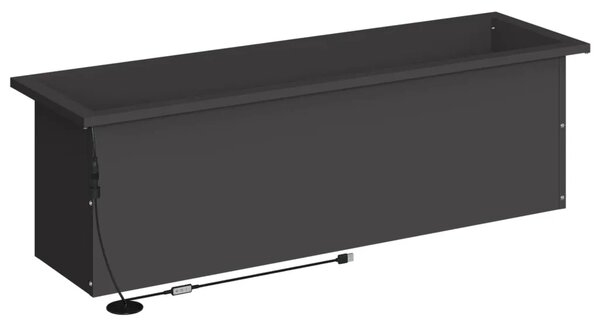 Vrtna posuda za sadnju s LED svjetlom 2 kom. Crna - Crna 30 x 100 x 30 cm 2