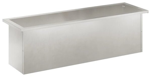Vrtna posuda za sadnju s LED svjetlom Srebrna 30 x 100 x 30 cm - Nehrđajući čelik 30 x 100 x 30 cm 1