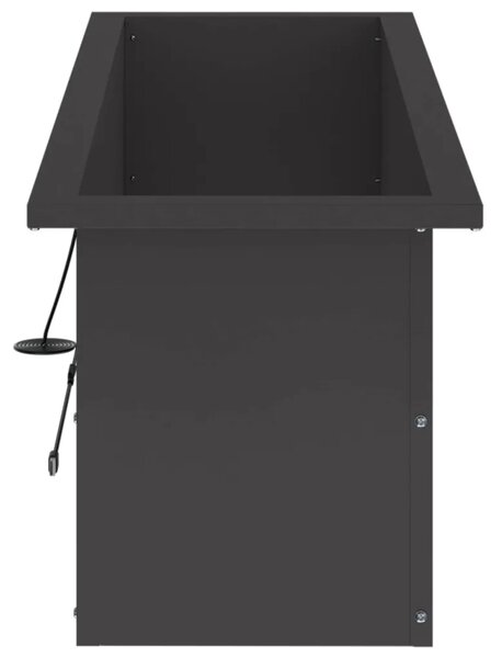 Vrtna posuda za sadnju s LED svjetlom 2 kom. Crna - Crna 30 x 100 x 30 cm 2
