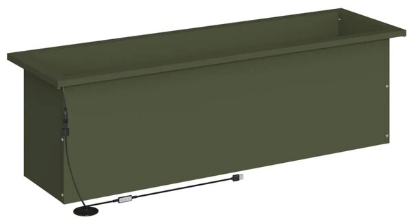 Vrtna posuda za sadnju s LED svjetlom 2 kom. Maslinastozelena - Maslinastozelena 30 x 100 x 30 cm 2