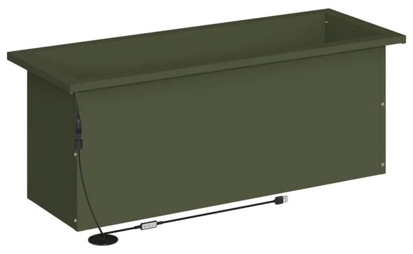 Vrtna posuda za sadnju s LED svjetlom Maslinastozelena - Maslinastozelena 30 x 80 x 30 cm 1