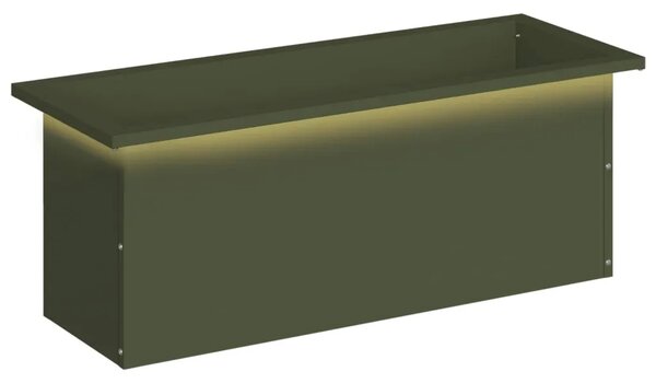 Vrtna posuda za sadnju s LED svjetlom Maslinastozelena - Maslinastozelena 30 x 80 x 30 cm 1