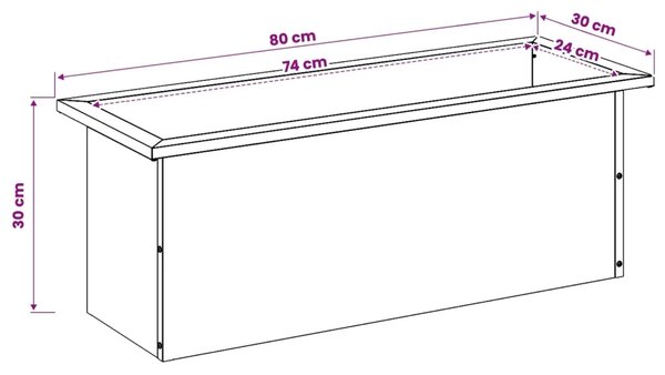 Vrtna posuda za sadnju s LED svjetlom 2 kom. Antracit - Antracit 30 x 80 x 30 cm 2