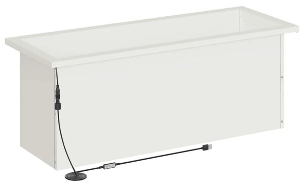 Vrtna posuda za sadnju s LED svjetlom Bijela 30 x 80 x 30 cm - Bijela 30 x 80 x 30 cm 1