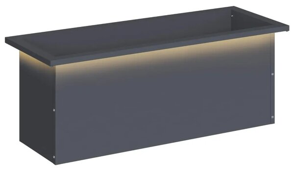Vrtna posuda za sadnju s LED svjetlom Antracit 30 x 80 x 30 cm - Antracit 30 x 80 x 30 cm 1