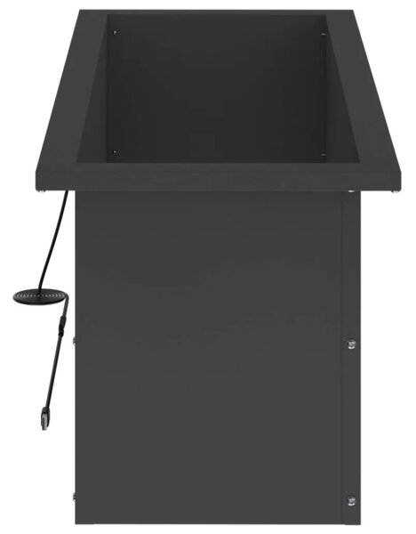 Vrtna posuda za sadnju s LED svjetlom Crna 30 x 80 x 30 cm - Crna 30 x 80 x 30 cm 1