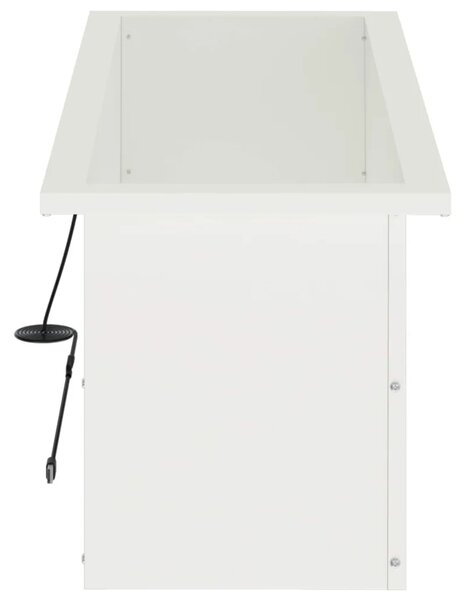 Vrtna posuda za sadnju s LED svjetlom Bijela 30 x 80 x 30 cm - Bijela 30 x 80 x 30 cm 1