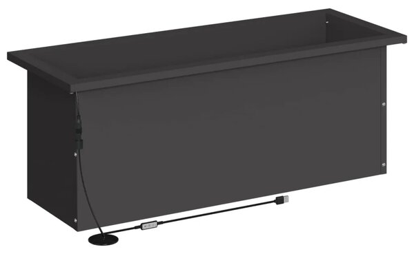 Vrtna posuda za sadnju s LED svjetlom Crna 30 x 80 x 30 cm - Crna 30 x 80 x 30 cm 1