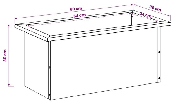 Vrtna posuda za sadnju s LED svjetlom 2 kom. Antracit - Antracit 30 x 60 x 30 cm 2