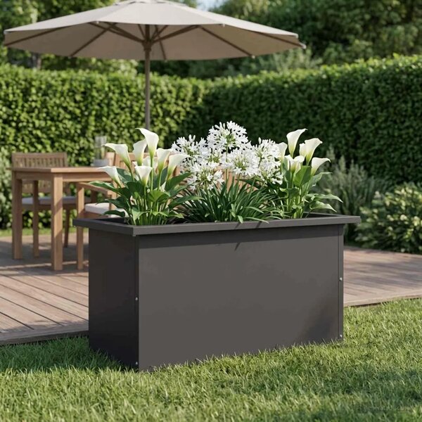Vrtna posuda za sadnju s LED svjetlom Crna 30 x 60 x 30 cm - Crna 30 x 60 x 30 cm 1