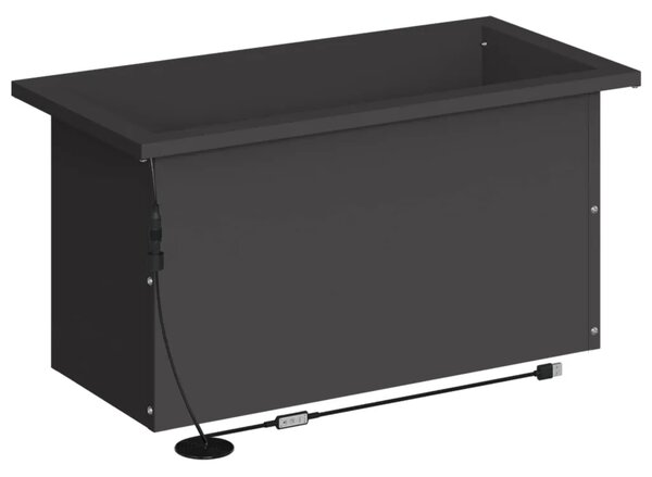 Vrtna posuda za sadnju s LED svjetlom Crna 30 x 60 x 30 cm - Crna 30 x 60 x 30 cm 1