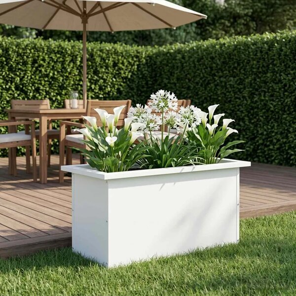 Vrtna posuda za sadnju s LED svjetlom Bijela 30 x 60 x 30 cm - Bijela 30 x 60 x 30 cm 1